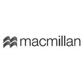 Macmillan logo featuring stylized overlapping waves in gray, representing the publishing company's brand identity and focus on literature.